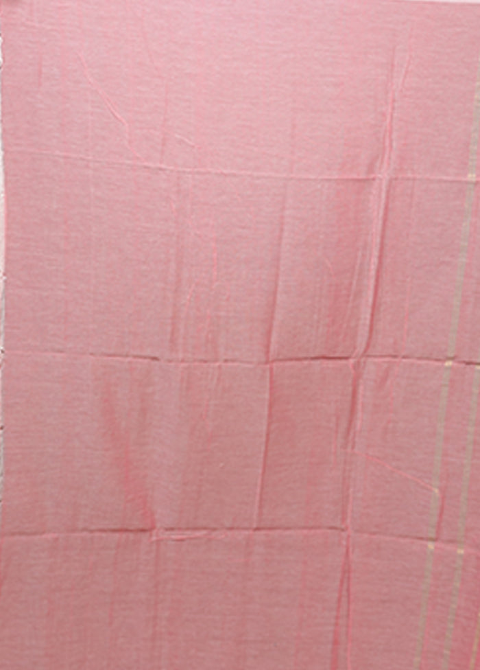 Pink Matka Silk Saree With Blouse Piece