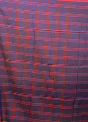 Blue Matka Silk Saree With Blouse Piece