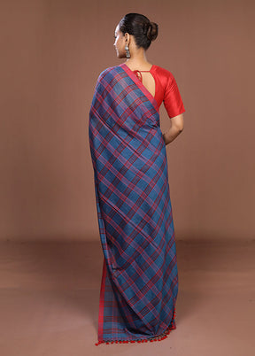 Pink Matka Silk Saree With Blouse Piece