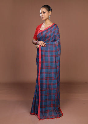 Pink Matka Silk Saree With Blouse Piece