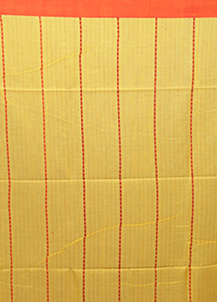 Yellow Matka Silk Saree With Blouse Piece