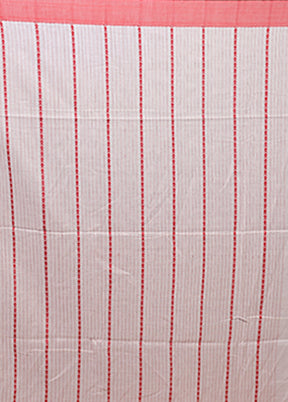 White Matka Silk Saree With Blouse Piece