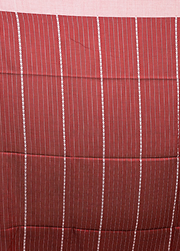 Maroon Matka Silk Saree With Blouse Piece