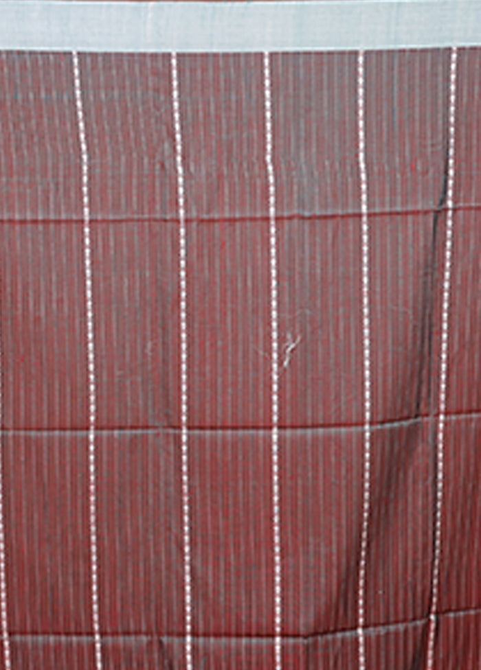 Maroon Matka Silk Saree With Blouse Piece