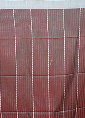 Maroon Matka Silk Saree With Blouse Piece