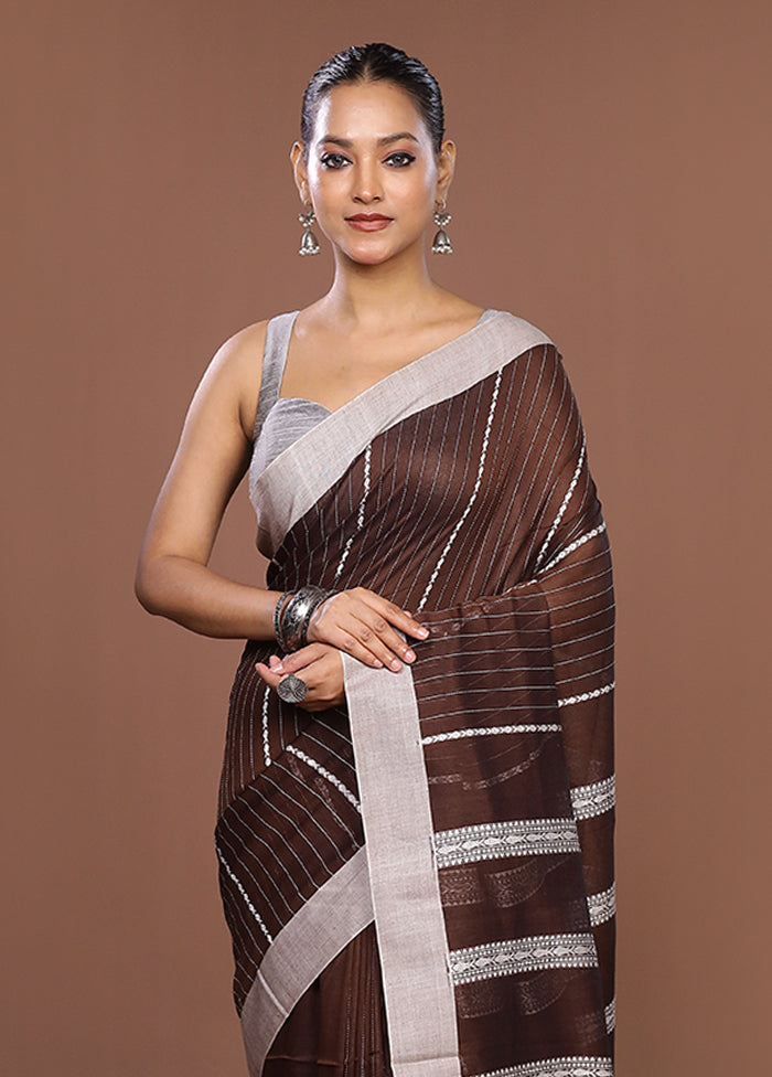 Maroon Matka Silk Saree With Blouse Piece