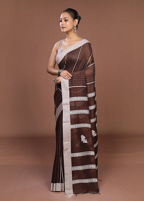 Maroon Matka Silk Saree With Blouse Piece
