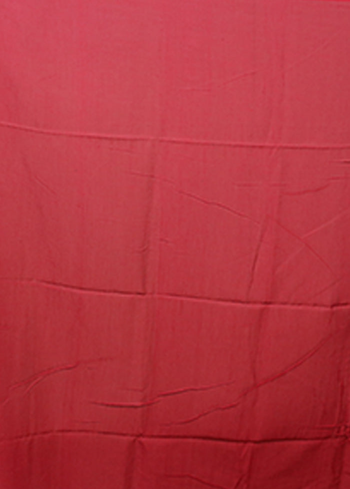 Maroon Matka Silk Saree With Blouse Piece