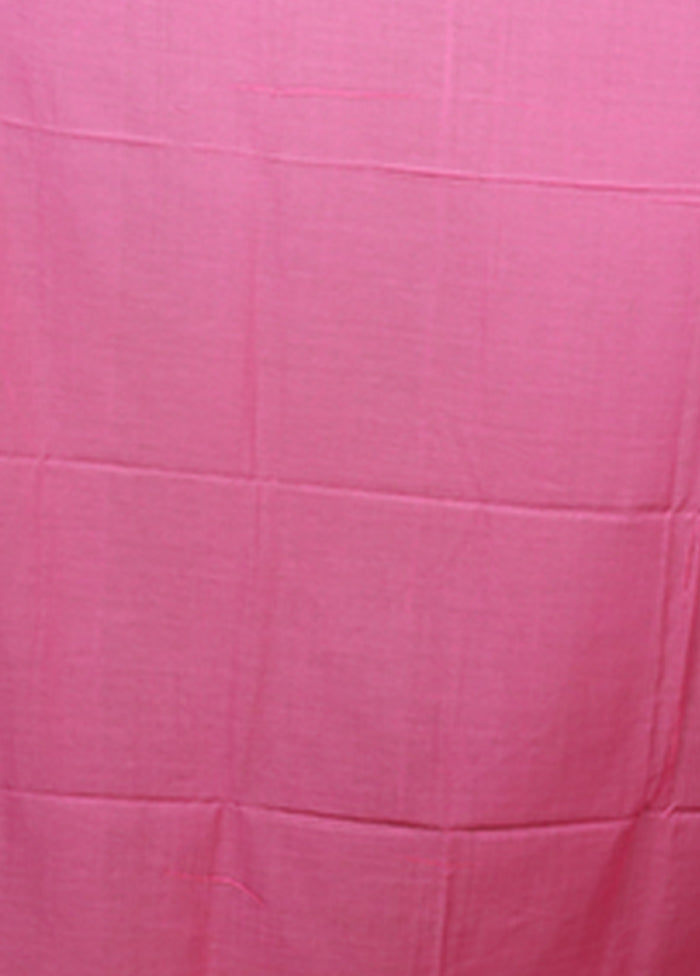 Pink Matka Silk Saree With Blouse Piece