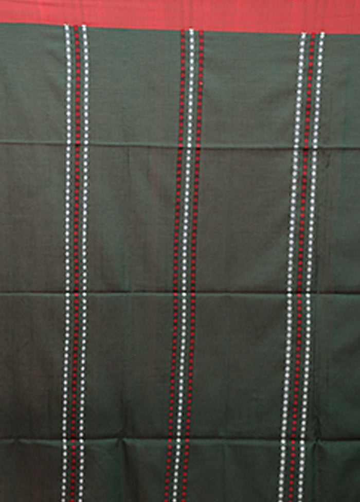 Green Matka Silk Saree With Blouse Piece