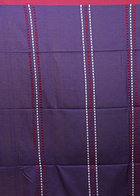 Blue Matka Silk Saree With Blouse Piece