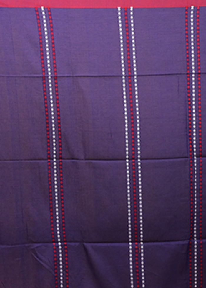 Blue Matka Silk Saree With Blouse Piece