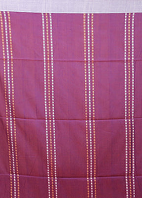 Purple Matka Silk Saree With Blouse Piece
