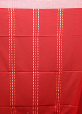 Red Matka Silk Saree With Blouse Piece