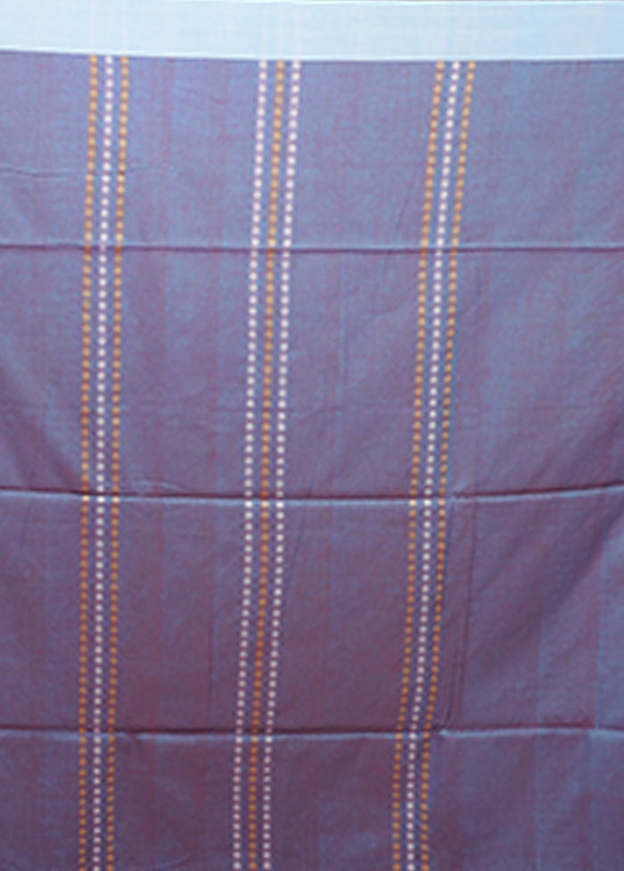 Blue Matka Silk Saree With Blouse Piece