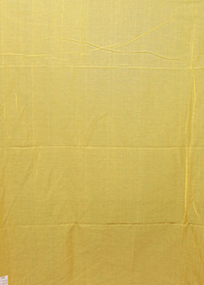 Yellow Matka Silk Saree With Blouse Piece