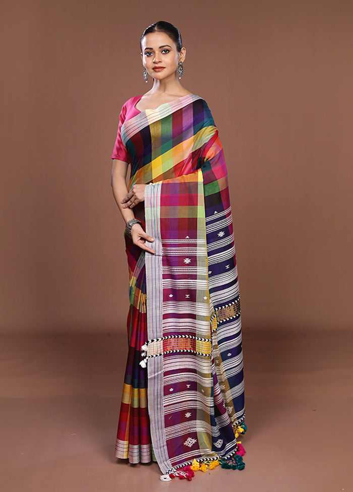 Green Matka Silk Saree With Blouse Piece