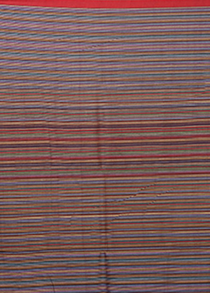 Multicolor Matka Silk Saree With Blouse Piece