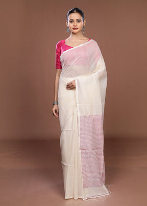 Purple Matka Silk Saree With Blouse Piece