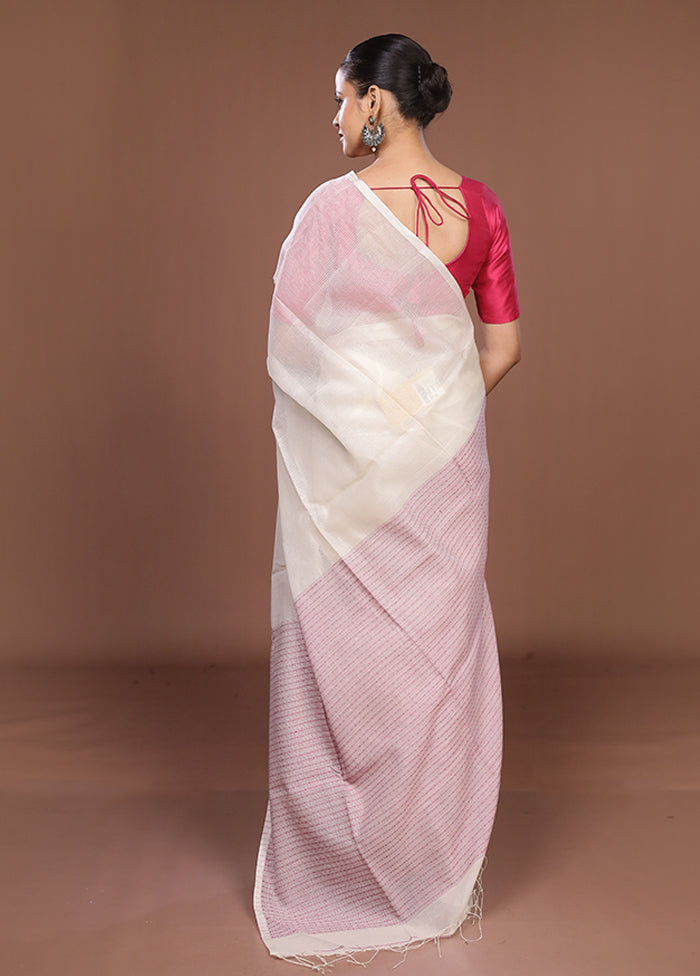 Purple Matka Silk Saree With Blouse Piece
