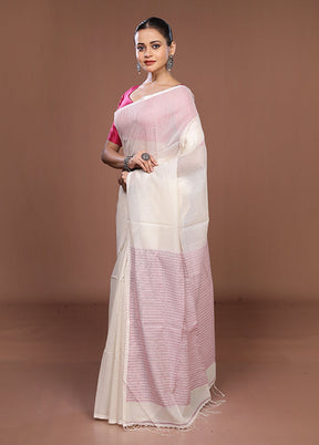 Purple Matka Silk Saree With Blouse Piece