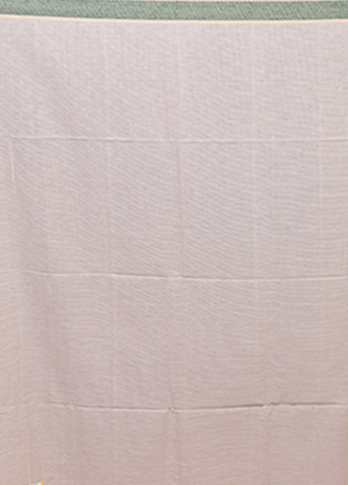 White Matka Silk Saree With Blouse Piece