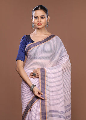 Pink Matka Silk Saree With Blouse Piece