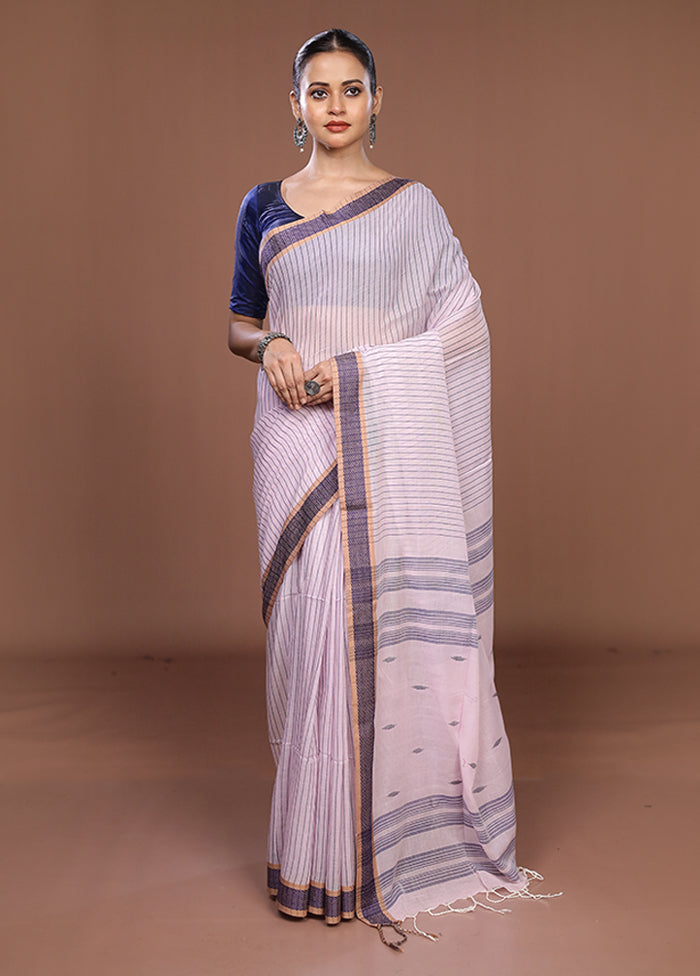 Pink Matka Silk Saree With Blouse Piece