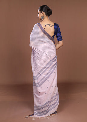 Pink Matka Silk Saree With Blouse Piece