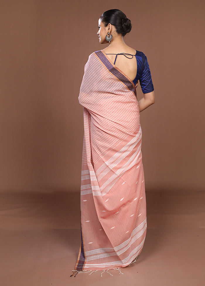 Pink Matka Silk Saree With Blouse Piece