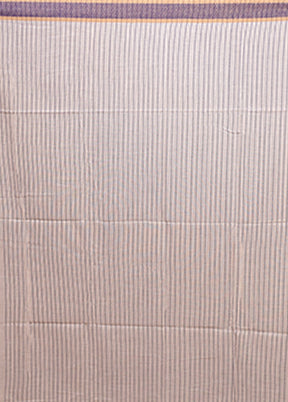 Cream Matka Silk Saree With Blouse Piece