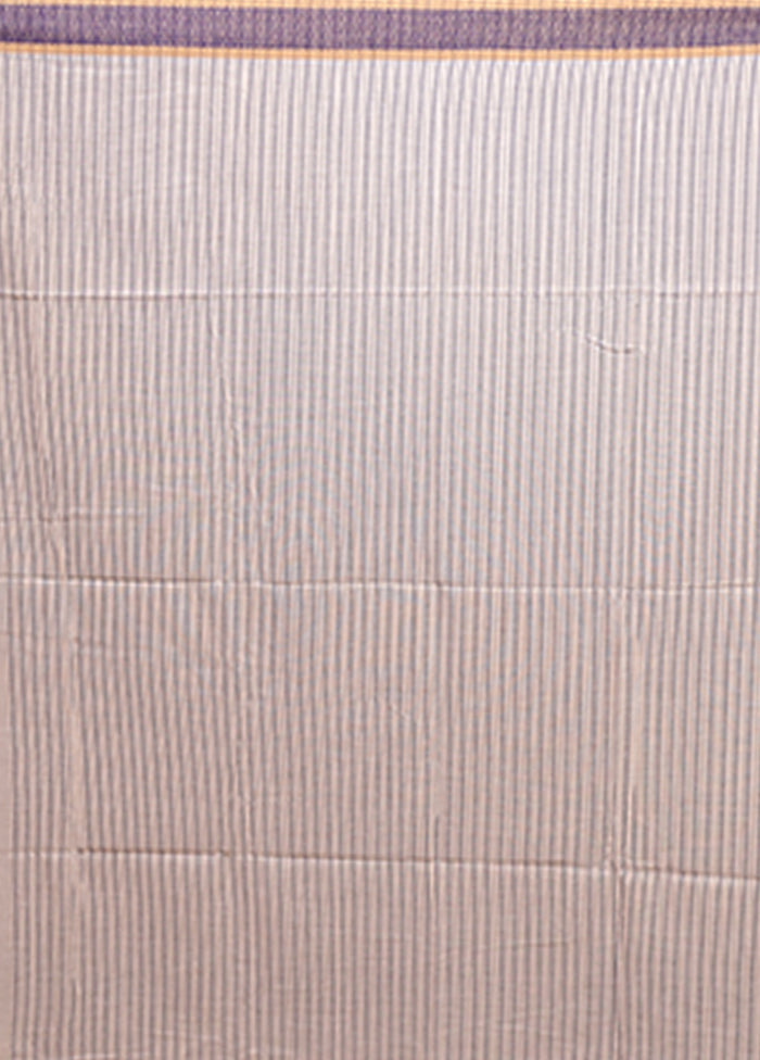 Cream Matka Silk Saree With Blouse Piece