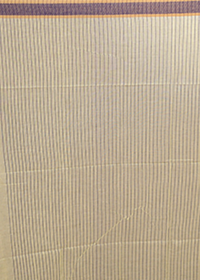 Yellow Matka Silk Saree With Blouse Piece