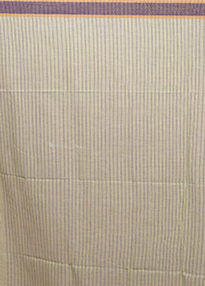 Cream Matka Silk Saree With Blouse Piece