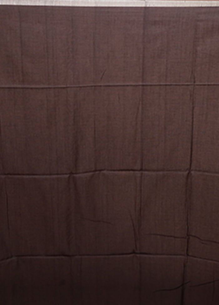 Grey Matka Silk Saree With Blouse Piece