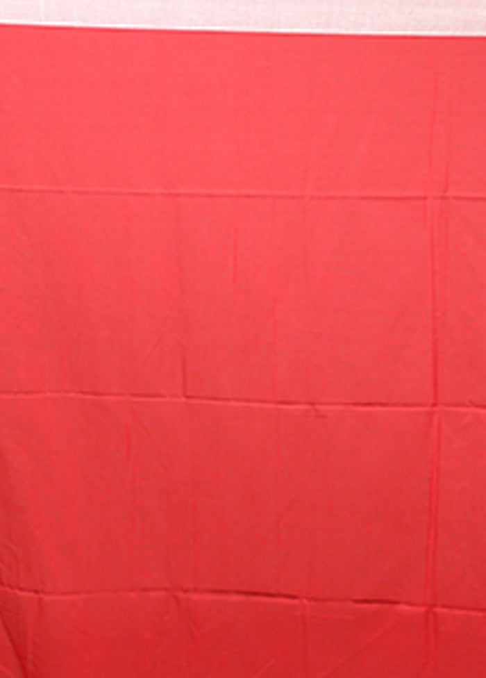 Red Matka Silk Saree With Blouse Piece