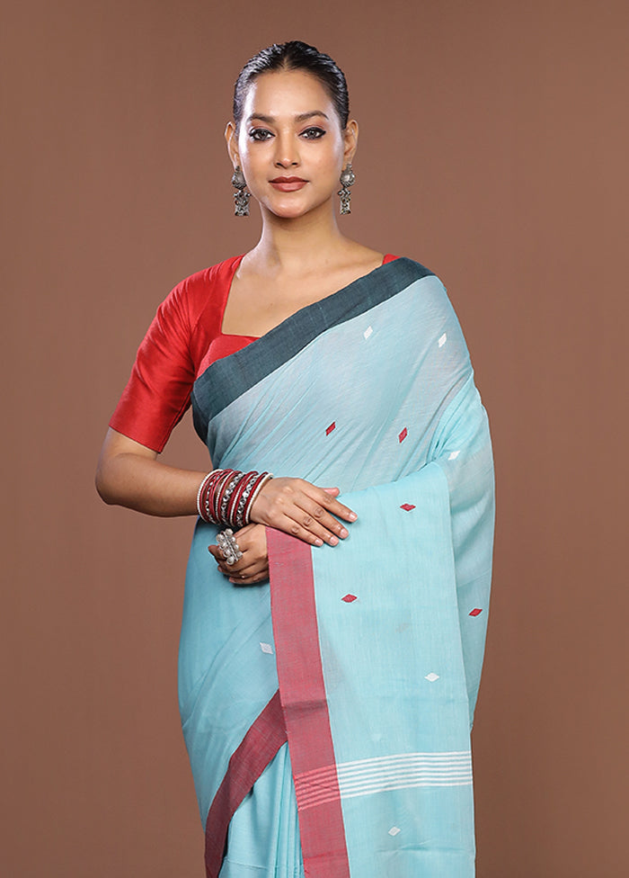 Green Matka Silk Saree With Blouse Piece