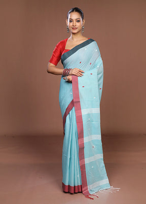 Green Matka Silk Saree With Blouse Piece