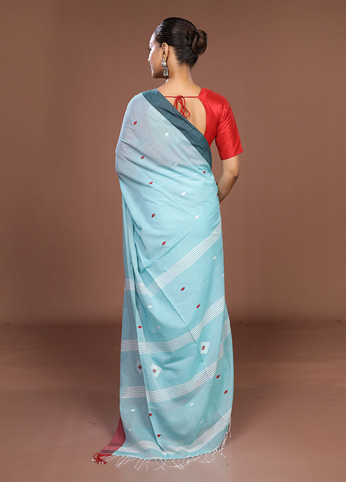 Green Matka Silk Saree With Blouse Piece