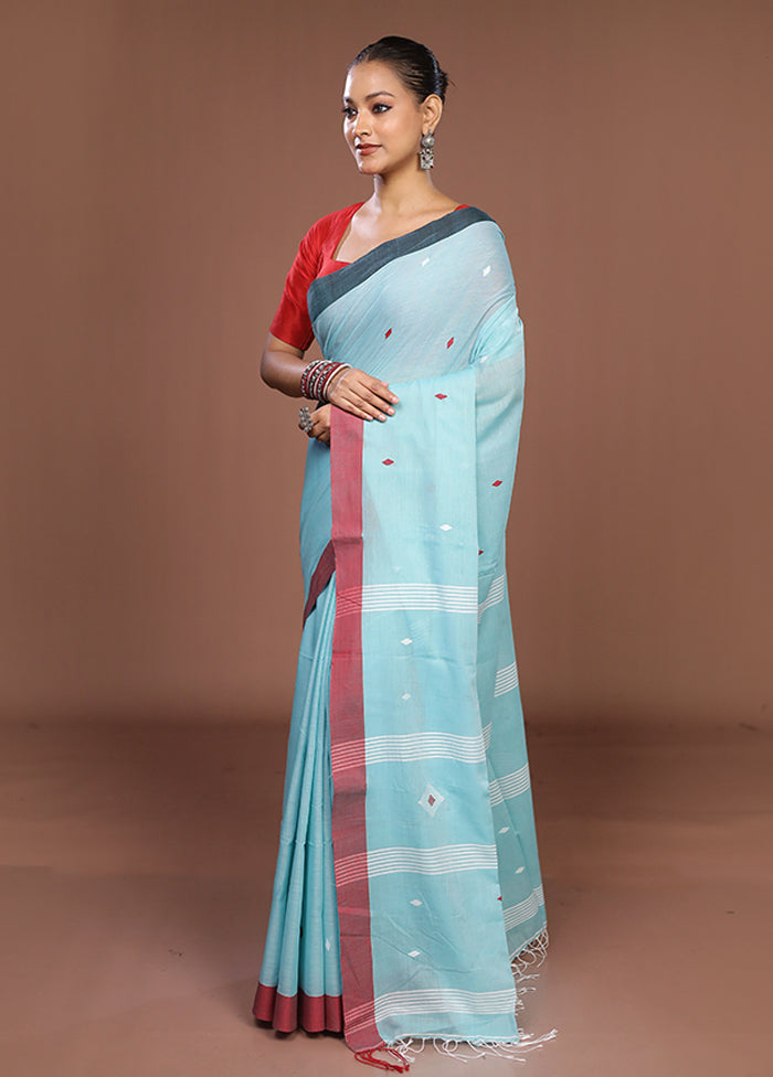 Green Matka Silk Saree With Blouse Piece