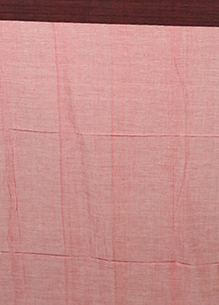 Pink Matka Silk Saree With Blouse Piece