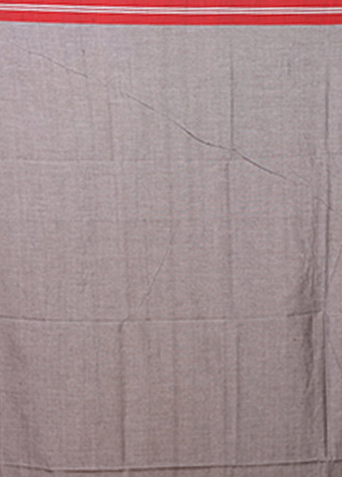 Grey Matka Silk Saree With Blouse Piece