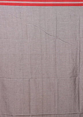 Grey Matka Silk Saree With Blouse Piece