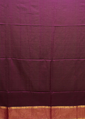 Purple Matka Silk Saree With Blouse Piece