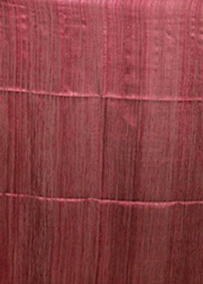 Purple Handloom Matka Pure Silk Saree With Blouse Piece