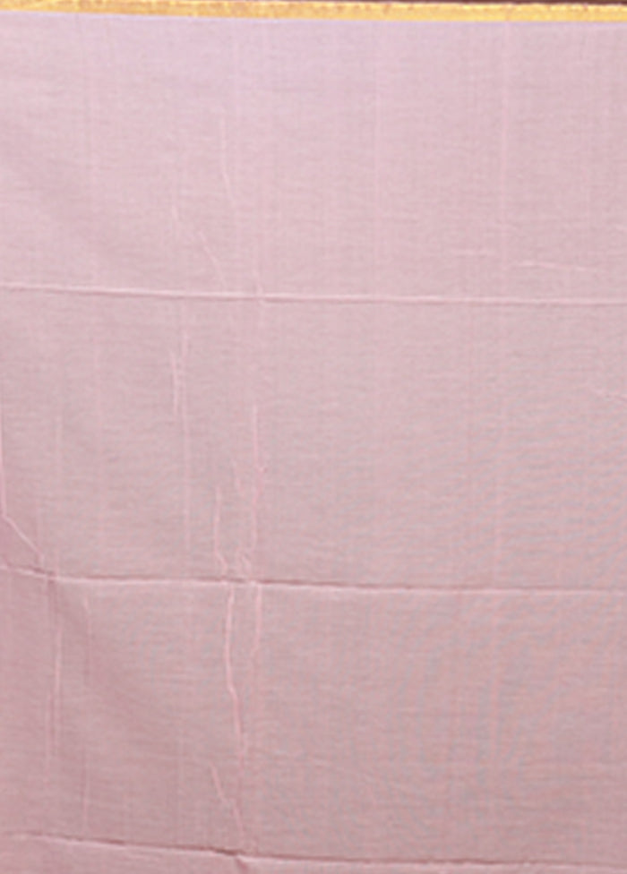 Pink Matka Silk Saree With Blouse Piece