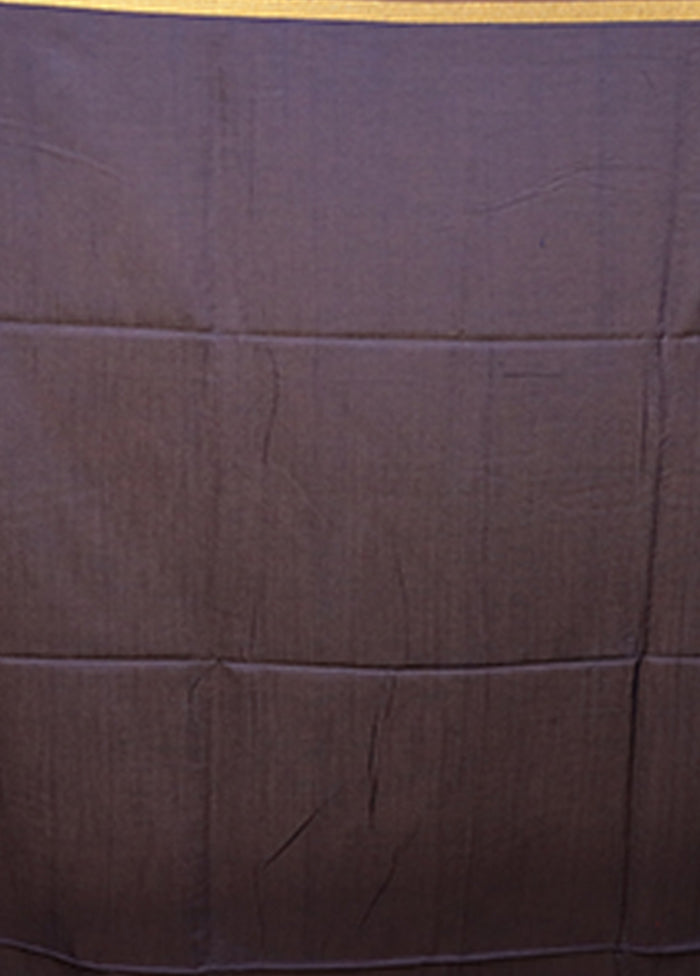 Black Matka Silk Saree With Blouse Piece