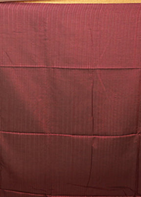 Maroon Matka Silk Saree With Blouse Piece