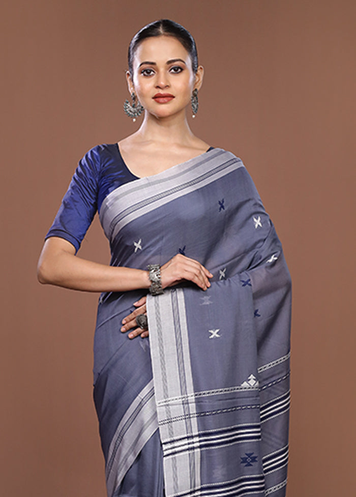 Black Matka Silk Saree With Blouse Piece