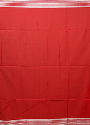 Red Matka Silk Saree With Blouse Piece